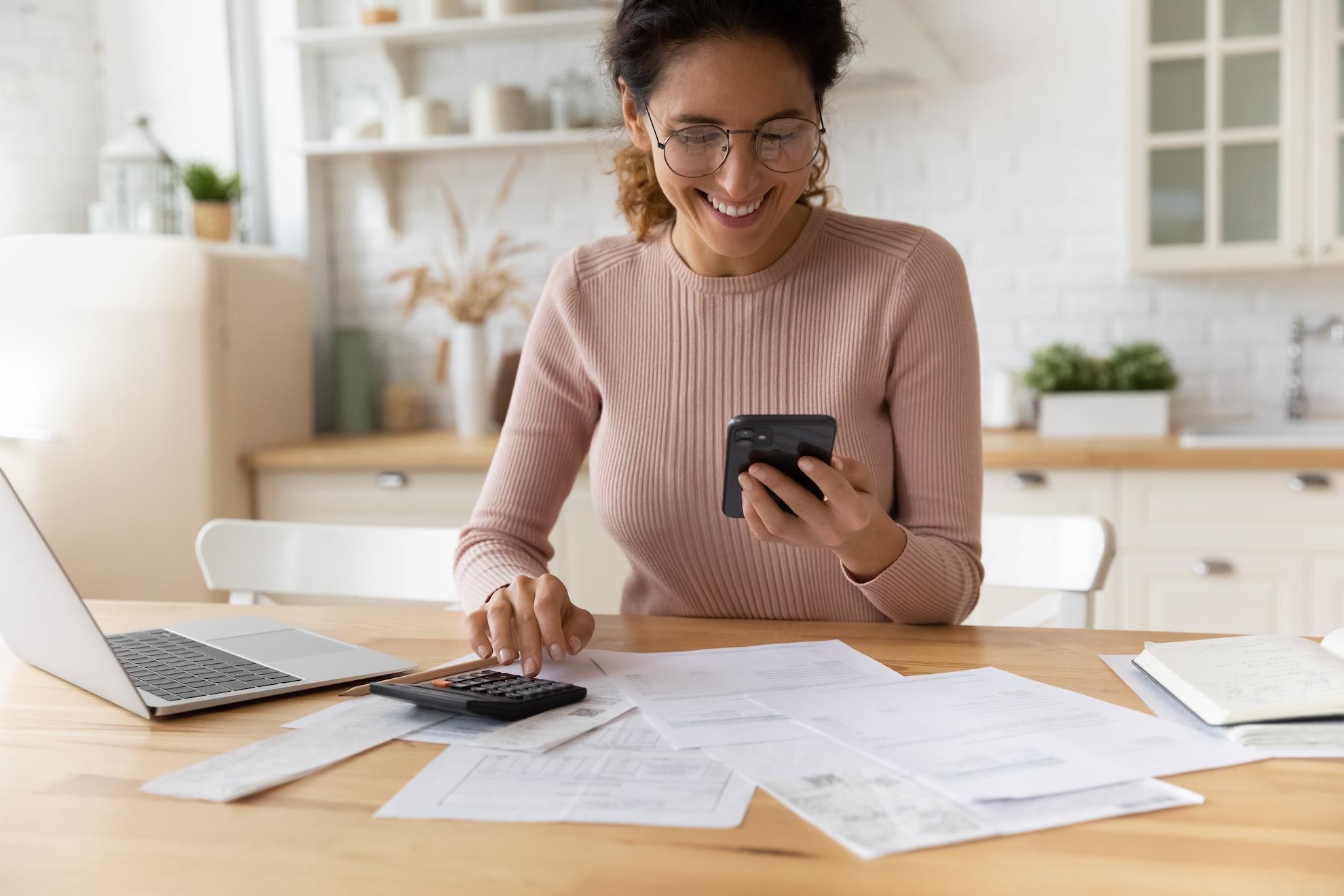 women calculating the savings on home projects